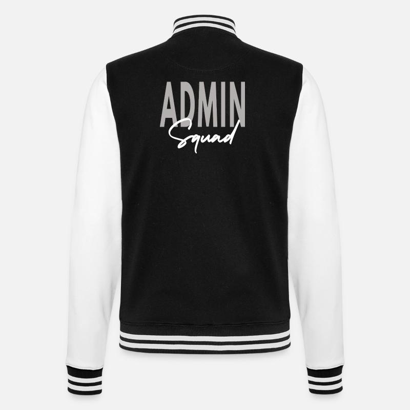 Admin Squad Assistant Team Administrator - College Sweat Jacket - black/white