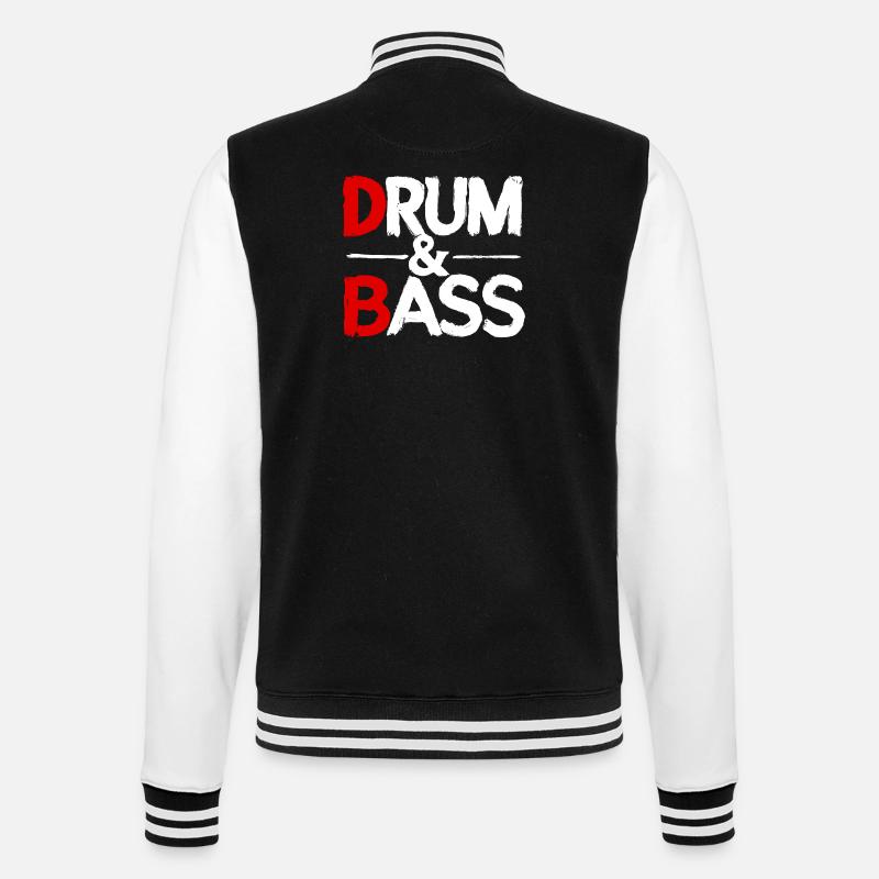 Drum & Bass / Rum & Ass Distressed - Veste Teddy - noir/blanc