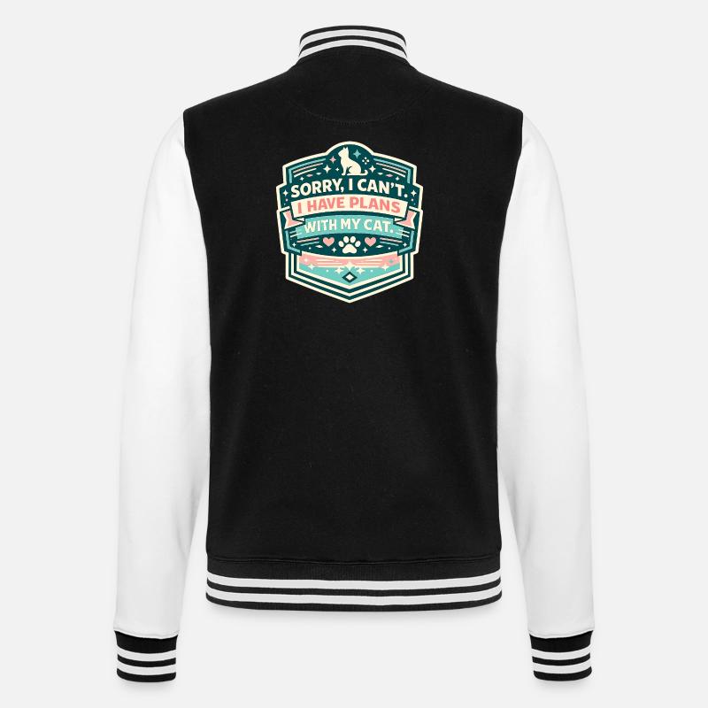 J’ai des projets pour mon chat - Veste Teddy - noir/blanc