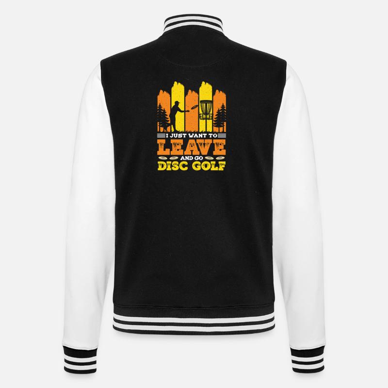 Disc Golf Geschenke Discgolf - College-Sweatjacke - Schwarz/Weiß
