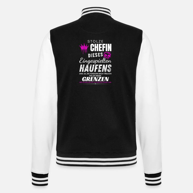 Stolze Chefin eingespielte Haufen Chefin Geschenke - Veste Teddy - noir/blanc