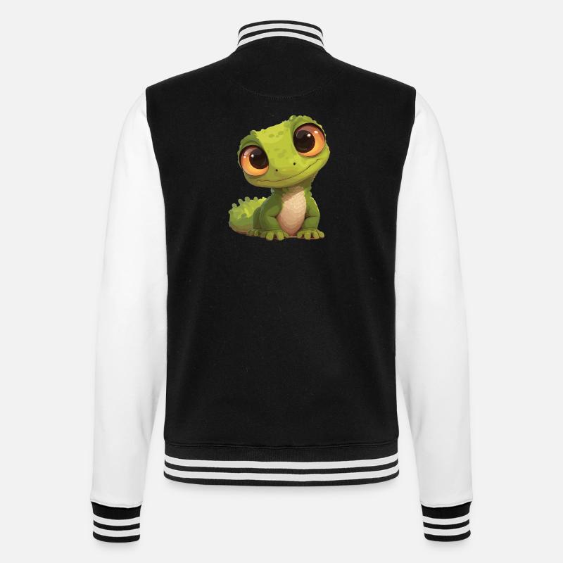 Eidechsen Eidechse - College-Sweatjacke - Schwarz/Weiß