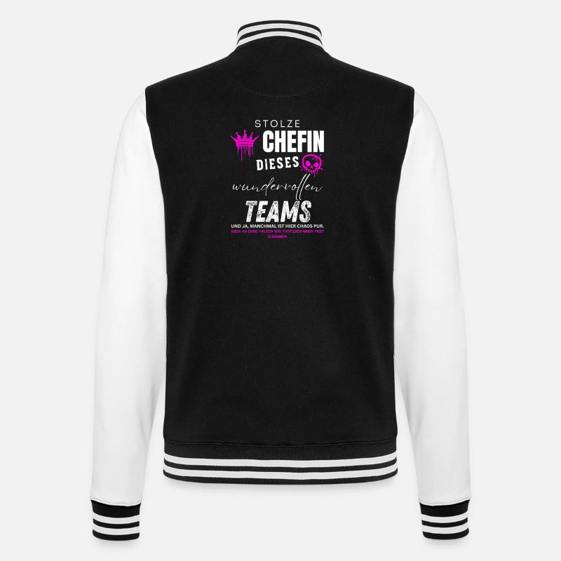 Stolze Chefin wundervolles Team Chefin Geschenke - Veste Teddy - noir/blanc