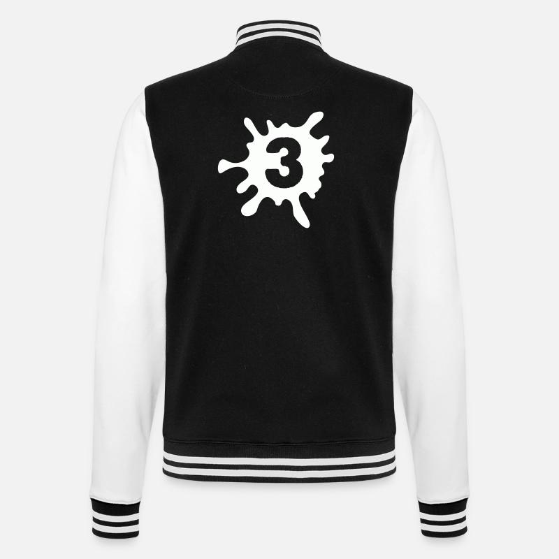 klecks_3- - Veste Teddy - noir/blanc