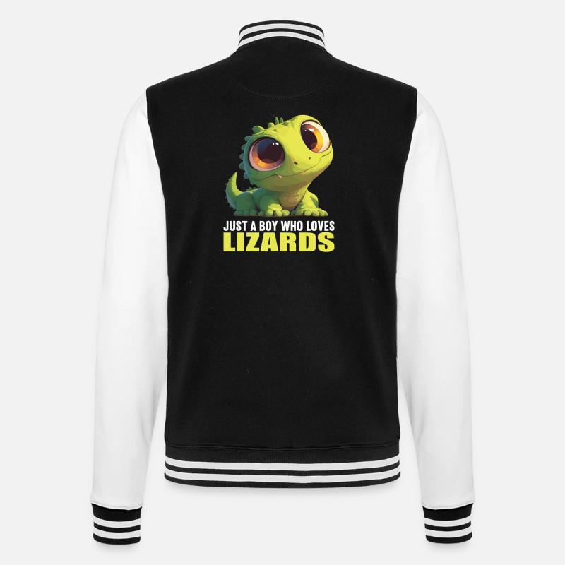 Eidechsen Eidechse - College-Sweatjacke - Schwarz/Weiß
