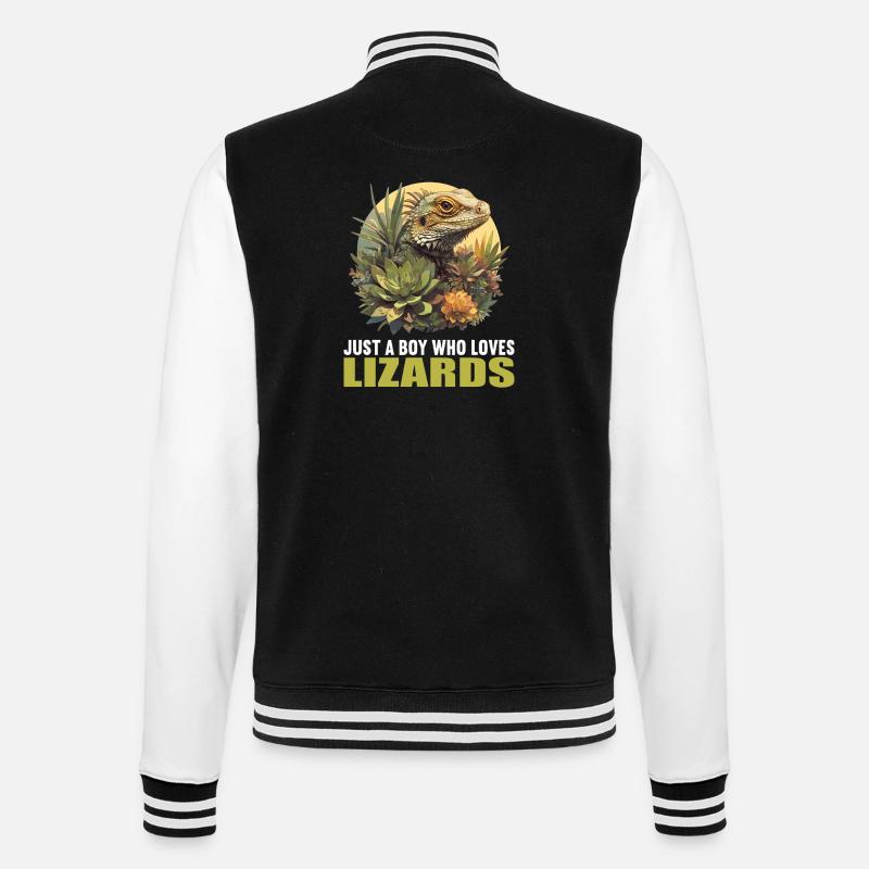 Eidechsen Eidechse - College-Sweatjacke - Schwarz/Weiß