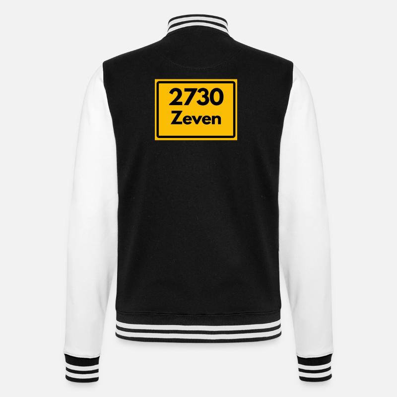 OLD POSTCODE RETRO 2730 ZEVEN – GEESTHELD - College Sweat Jacket - black/white