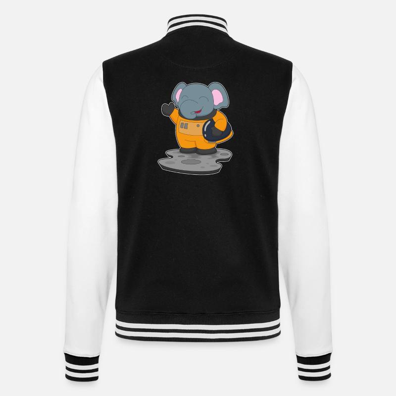 Astronaute éléphant spatial - Veste Teddy - noir/blanc