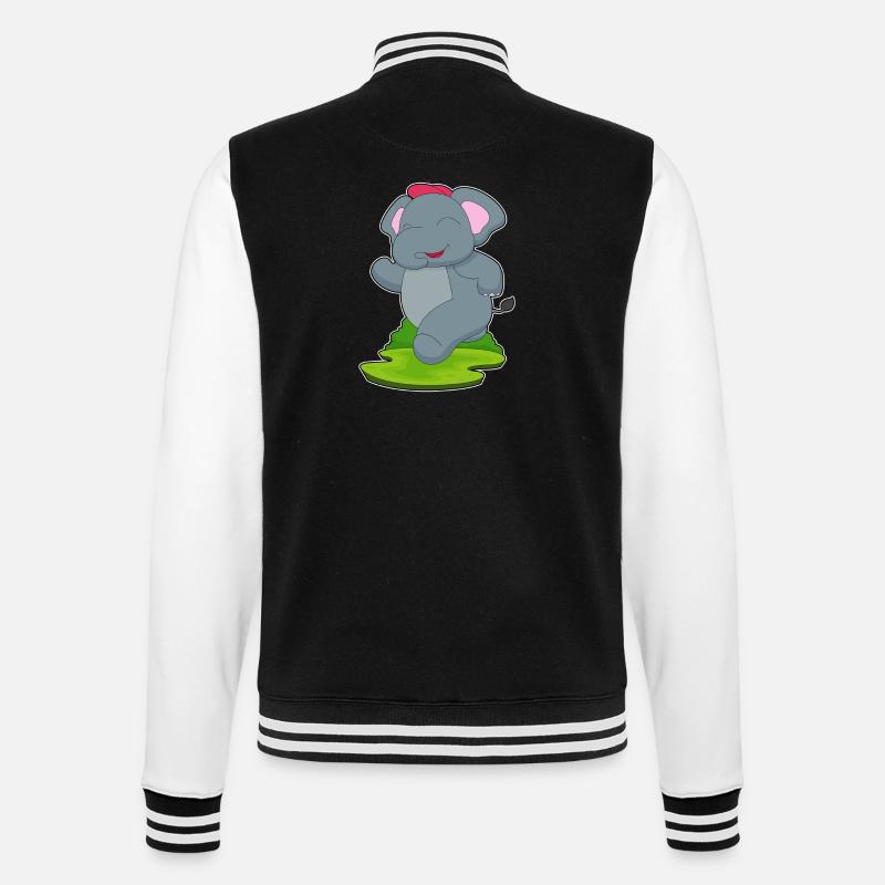 Elephant Jogger Jogging Sport - College Sweat Jacket - black/white