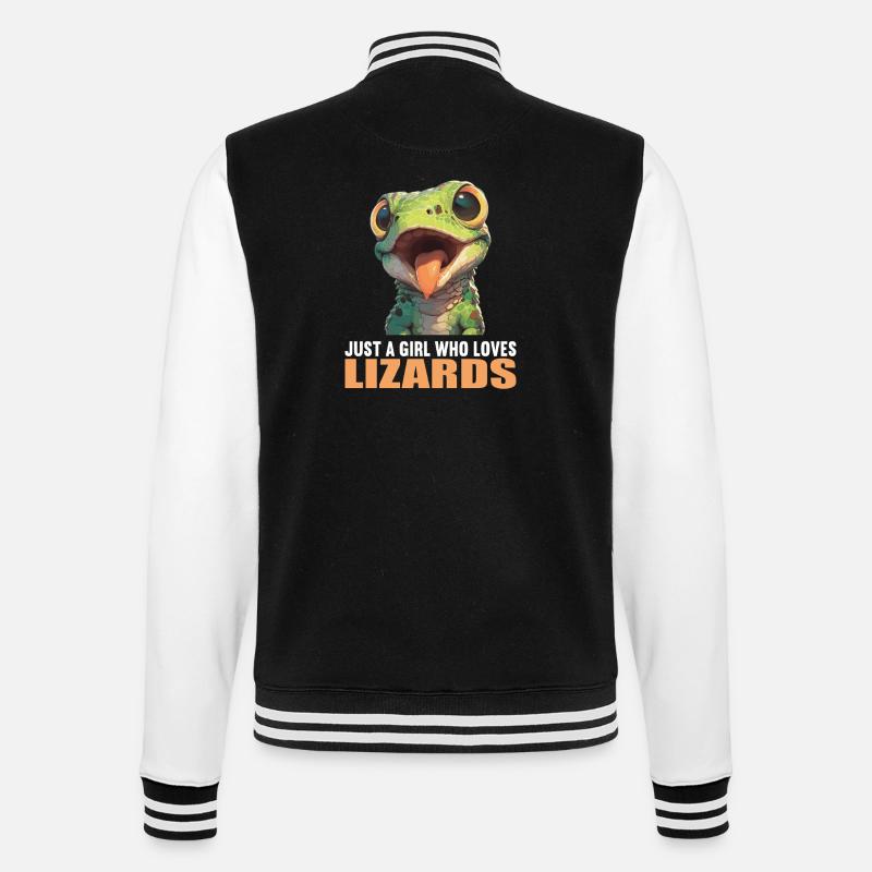 Eidechsen Eidechse - College-Sweatjacke - Schwarz/Weiß