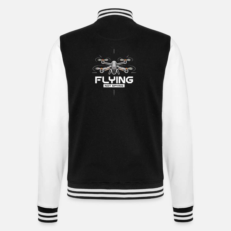 Drones fly no spying technology - College Sweat Jacket - black/white
