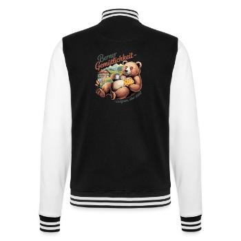 Bernese cosiness Slow but stable Funnier - College Sweat Jacket - black/white - Back - Marisol (170cm)