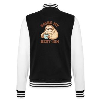 Faire de mon mieux pour paresseux - Veste Teddy - noir/blanc - Dos - Marisol (170cm)