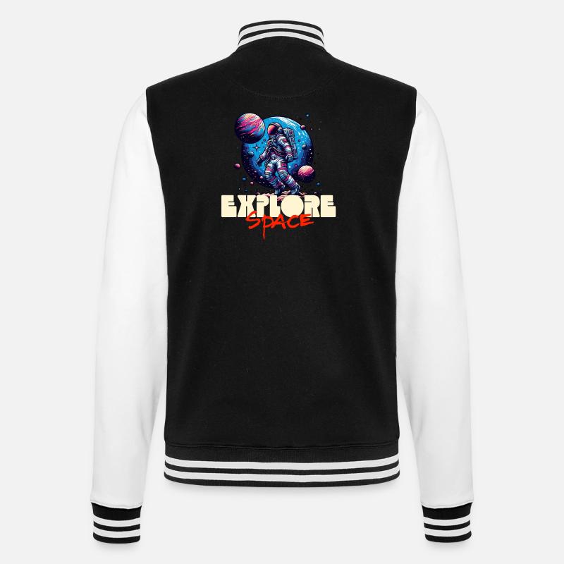 Explore Space Astronaut - College Sweat Jacket - black/white