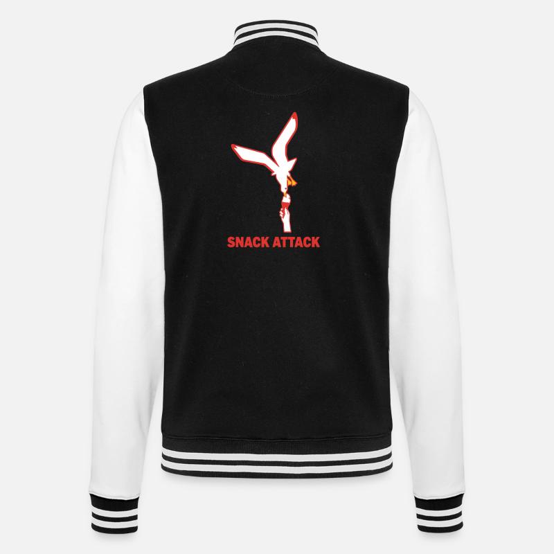 Snack Attack Möwe Eis - College Sweat Jacket - black/white
