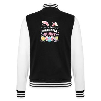 Ich Bin Die Oma Bunny Süße Ostern Familie Matching - College-Sweatjacke - Schwarz/Weiß - Hinten - Marisol (170cm)