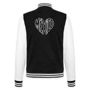 Mexiko Perspektiv Schriftzug - College-Sweatjacke - Schwarz/Weiß - Hinten - Marisol (170cm)