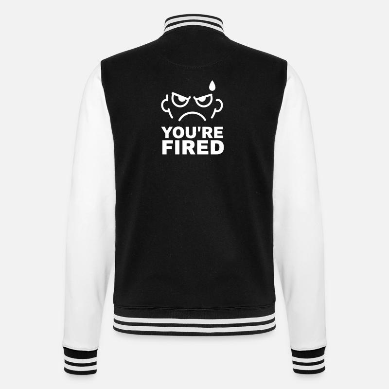 Angry Face Fired - College Sweat Jacket - black/white