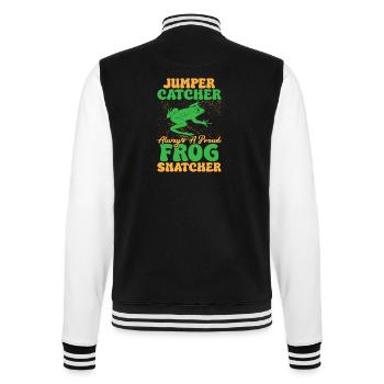Frog Catcher Jumper Catcher Always A Proud Frog - College-Sweatjacke - Schwarz/Weiß - Hinten - Marisol (170cm)