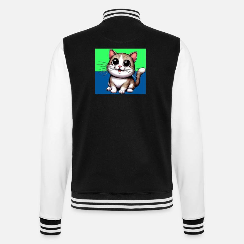 chat - Veste Teddy - noir/blanc