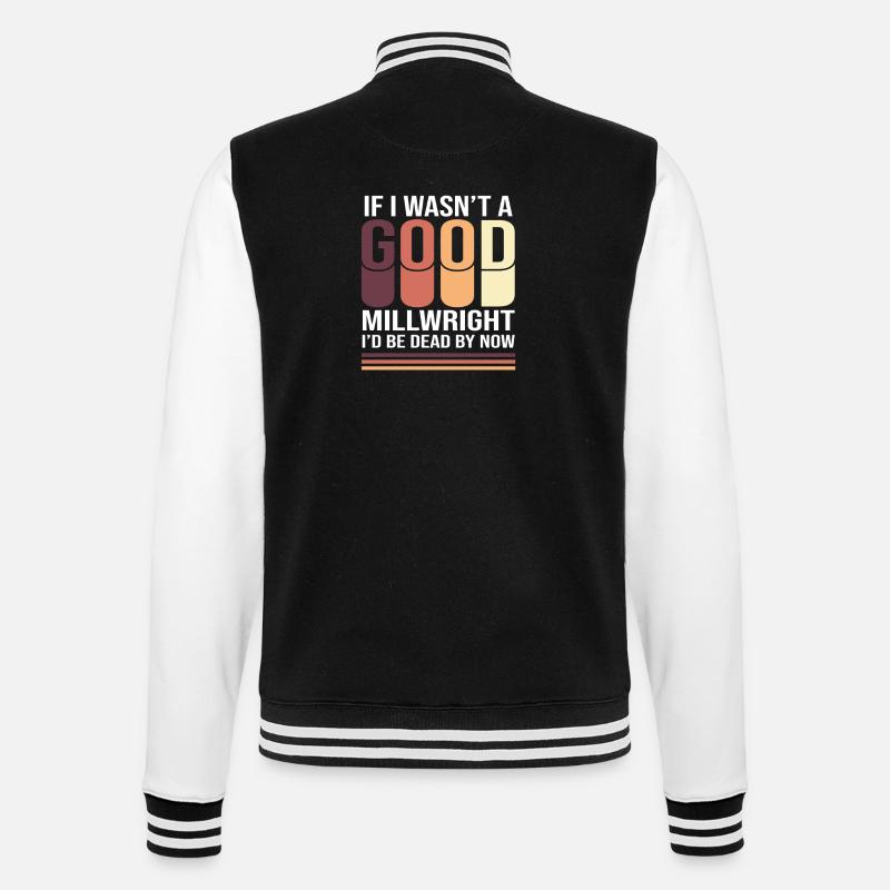 CNC Mechanic Mechanical Engineer Locksmith - College Sweat Jacket - black/white