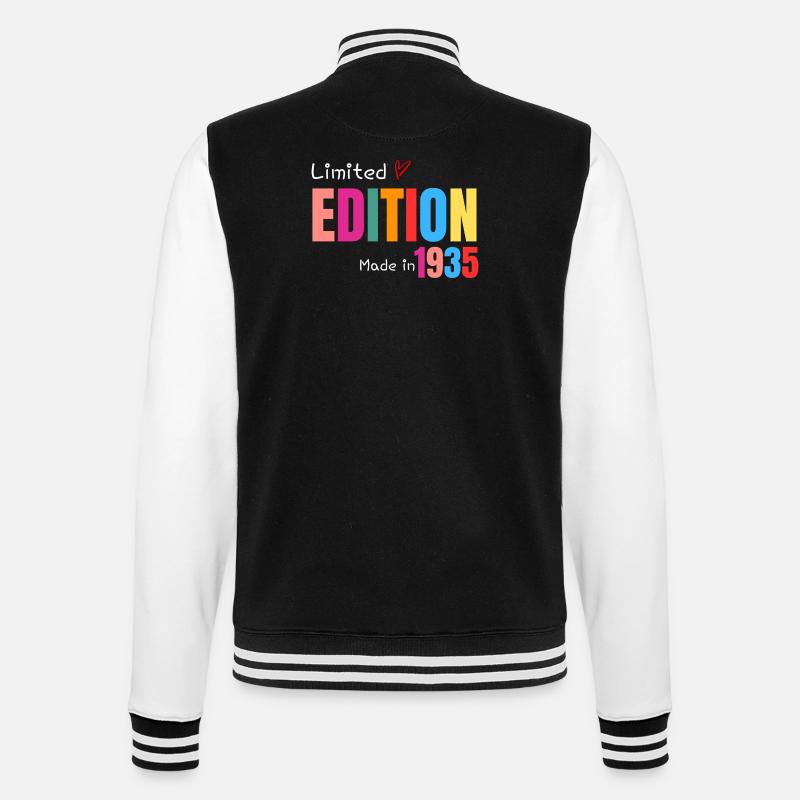 Limited edition Made in 1935 - College Sweat Jacket - black/white