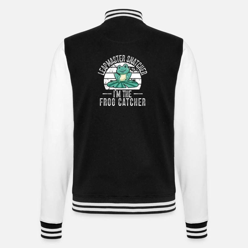Frog Catcher Leapmaster Snatcher Frog - College-Sweatjacke - Schwarz/Weiß