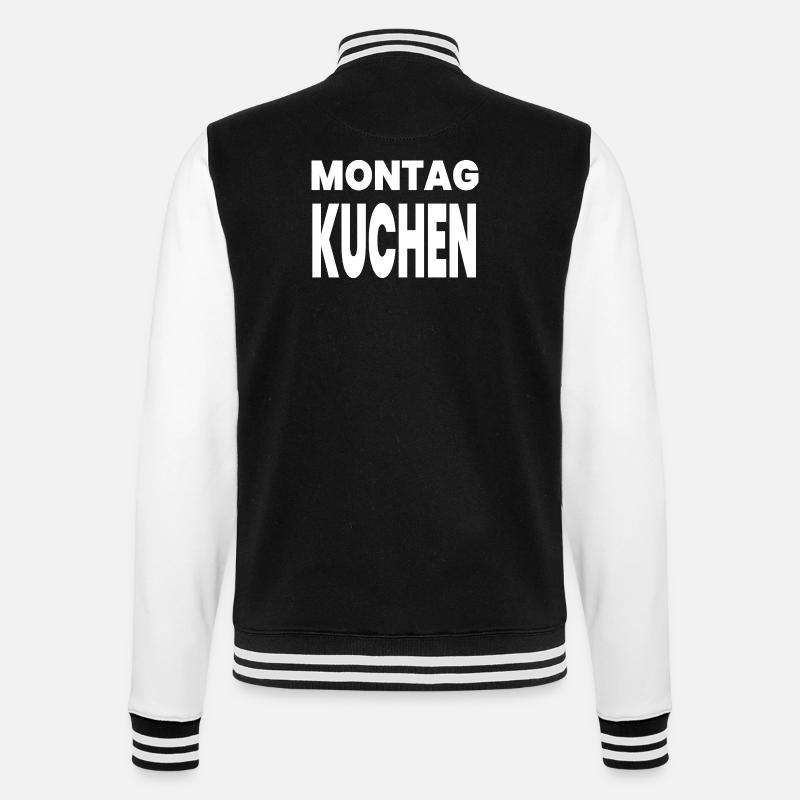 Kuchen - College-Sweatjacke - Schwarz/Weiß