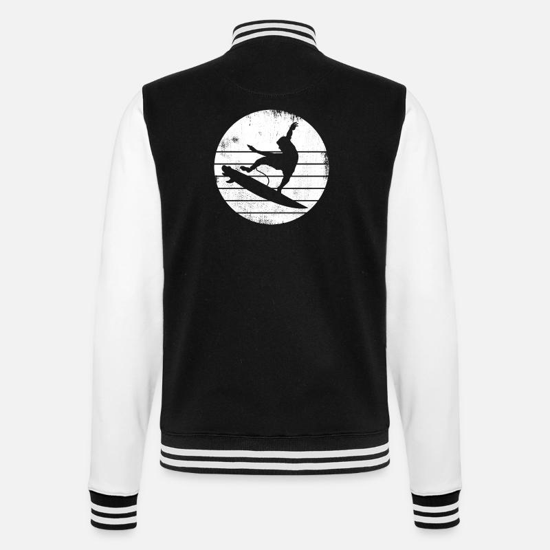 Conception de surfeur - Veste Teddy - noir/blanc