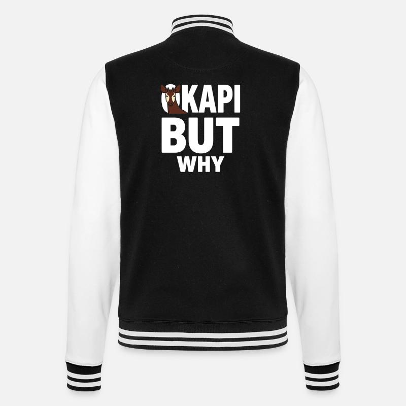Okapi-liebhaber Okapi-tier Seltene Tierweltliebe - College-Sweatjacke - Schwarz/Weiß