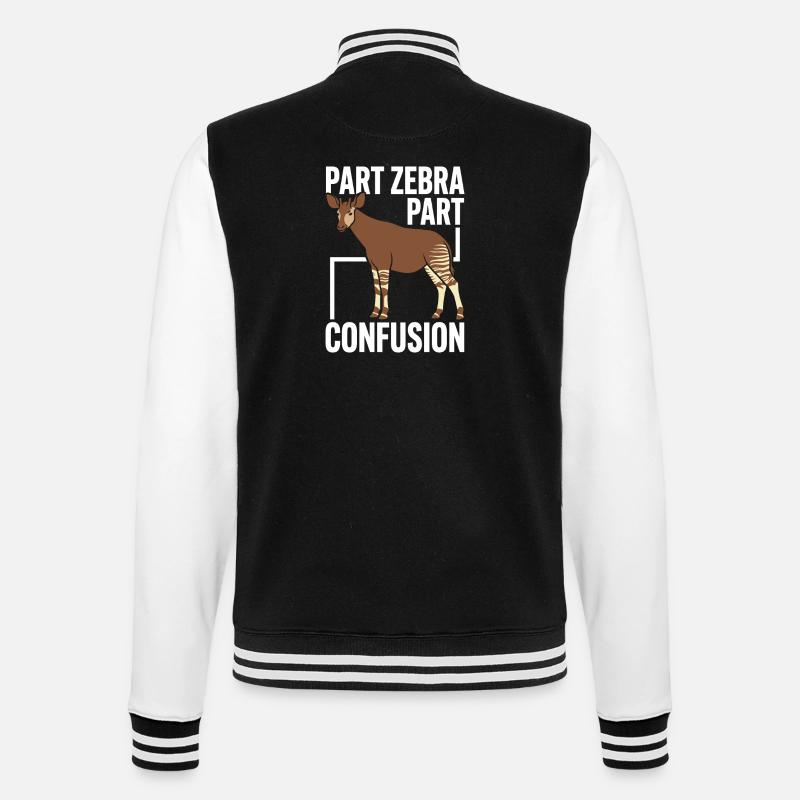 Okapi-liebhaber Okapi-tier Seltene Tierweltliebe - College-Sweatjacke - Schwarz/Weiß