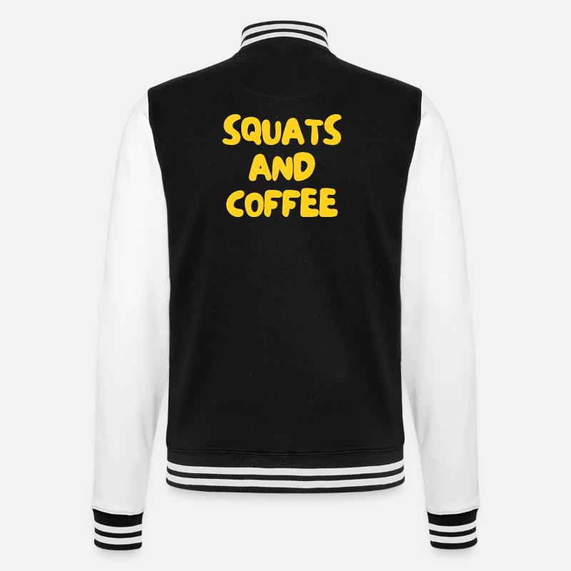 Squats et café - Veste Teddy - noir/blanc