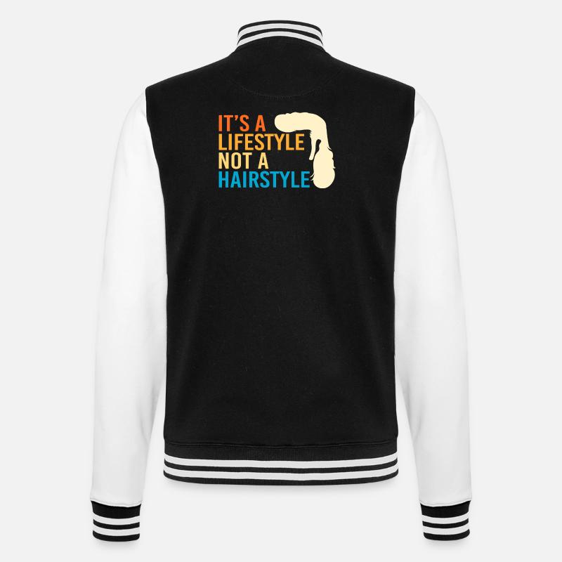 Coupe mulet Coupe mulet - Veste Teddy - noir/blanc