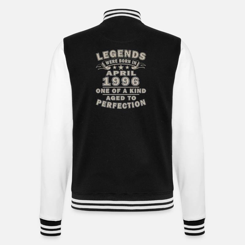 Légendes nées en avril 1996 - Veste Teddy - noir/blanc