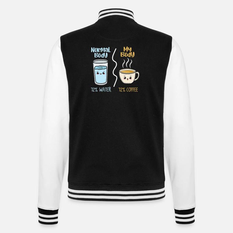 Café vs eau 72 % - Veste Teddy - noir/blanc