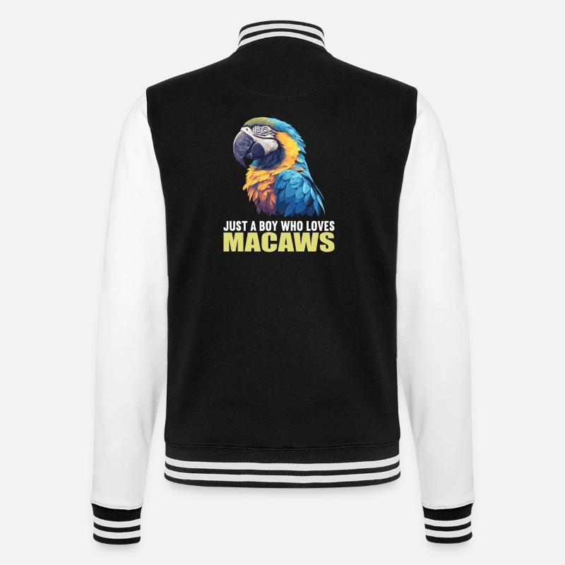 Macaw's Era - College Sweat Jacket - black/white