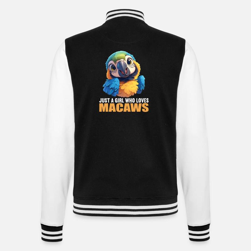 Macaw's Era - College Sweat Jacket - black/white