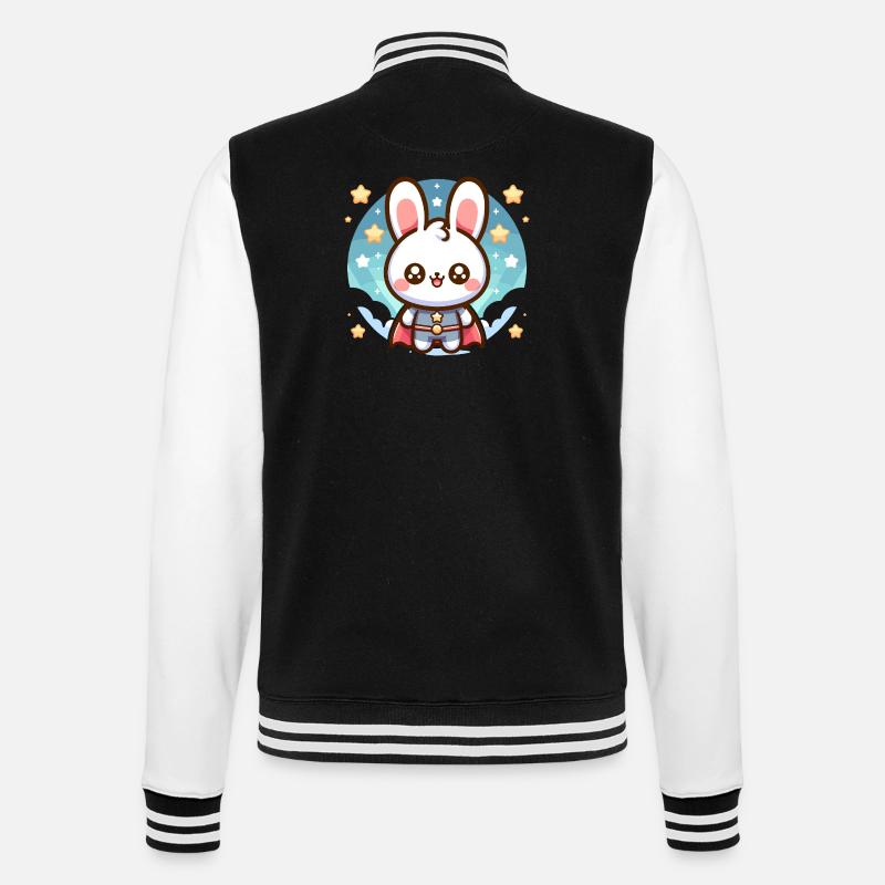 Heroes Bunny Superhero Rabbit - College Sweat Jacket - black/white