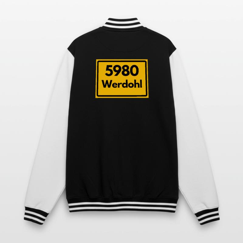 OLD POSTCODE POSTCODE RETRO 5980 WERDOHL HEIMAT College Sweat Jacket