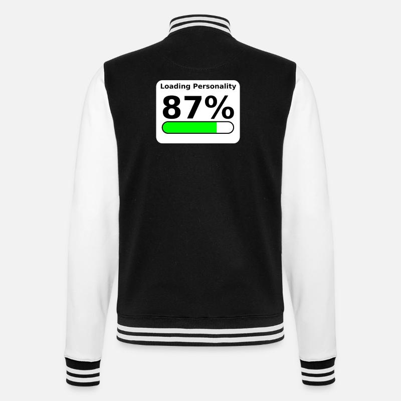 Loading Personality 87% – Nerdy Statement Tee - College-Sweatjacke - Schwarz/Weiß