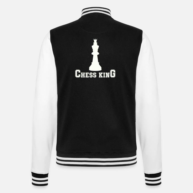chess_king - College Sweat Jacket - black/white