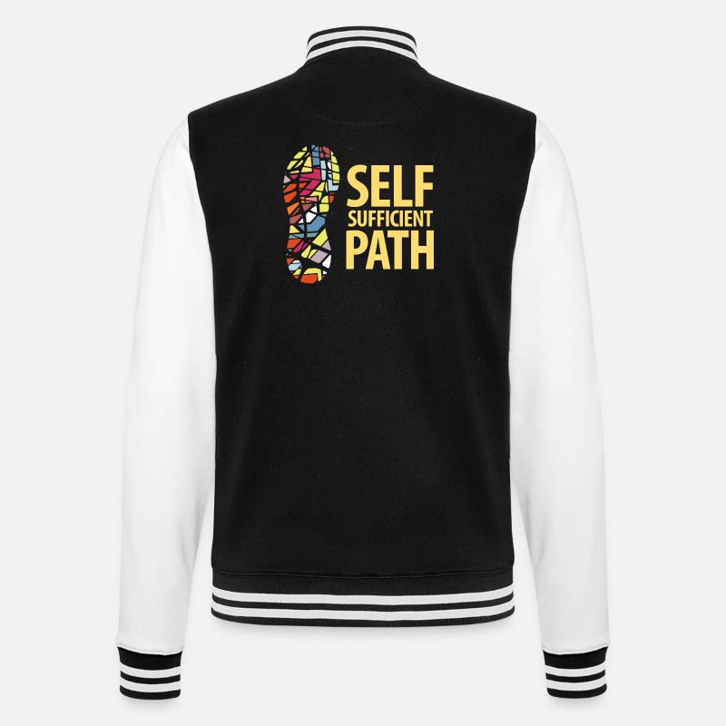  Self Sufficient Path - College Sweat Jacket - black/white