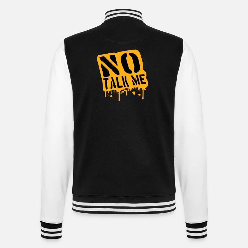 Pas de discours introverti antisocial drôle - Veste Teddy - noir/blanc