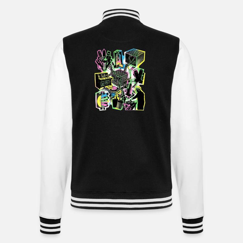 Pyrotechnician Pyro - College Sweat Jacket - black/white