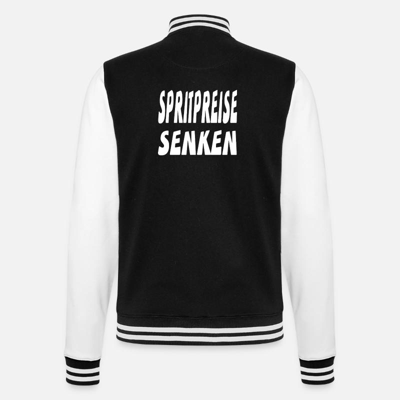Sprit - College-Sweatjacke - Schwarz/Weiß