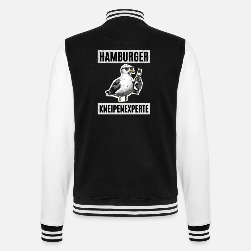 Expert en pubs de Hambourg - Veste Teddy - noir/blanc