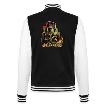 Roots Reggae Dub Soundsystem - College-Sweatjacke - Schwarz/Weiß - Hinten - Marisol (170cm)