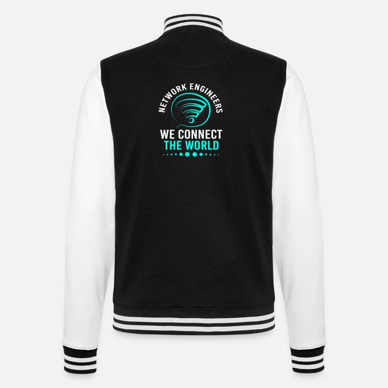 Netzwerk Ingenieur Programmierer Informatiker - College-Sweatjacke - Schwarz/Weiß