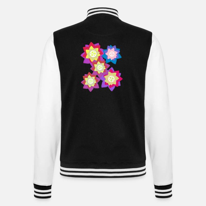 Mandala des Fleurs Fleurs en Fleurs - Veste Teddy - noir/blanc