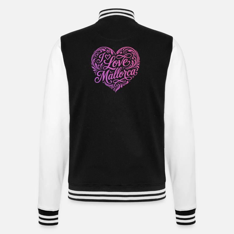 Ich Liebe Mallorca - College-Sweatjacke - Schwarz/Weiß